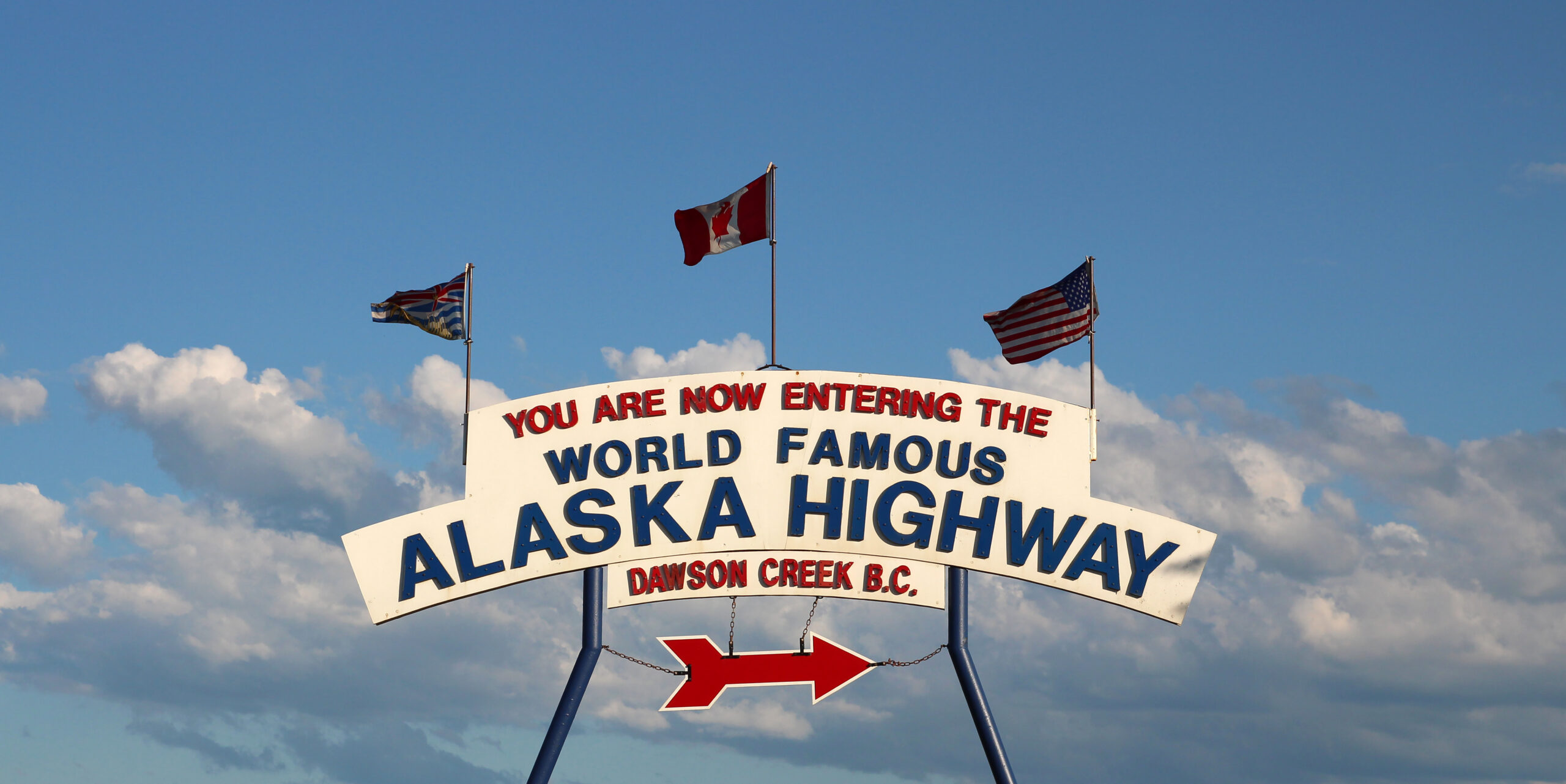 Alaska Highway sign (mile 0) in Dawson Creek